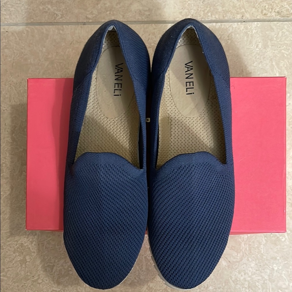 Van Eli Verne Blue Slip-On Flats